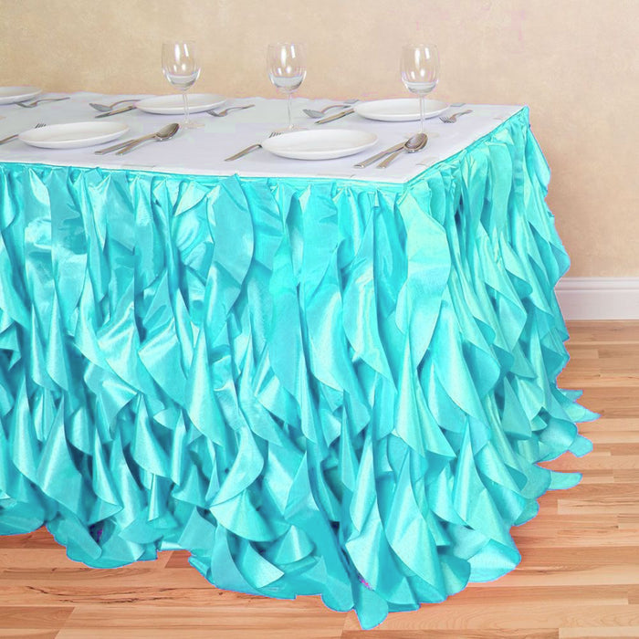 14 ft. Curly Willow Table Skirt (13 Colors)