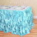 17 ft. Curly Willow Table Skirt Baby Blue
