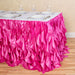 14 ft. Curly Willow Table Skirt Fuchsia