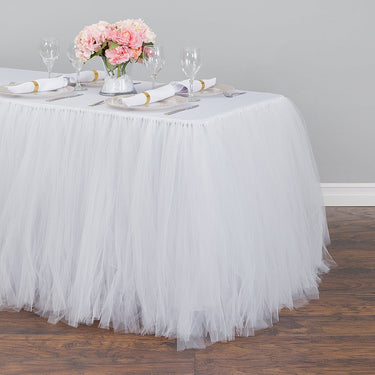 21 ft. Tulle Tutu Table Skirt (6 Colors)