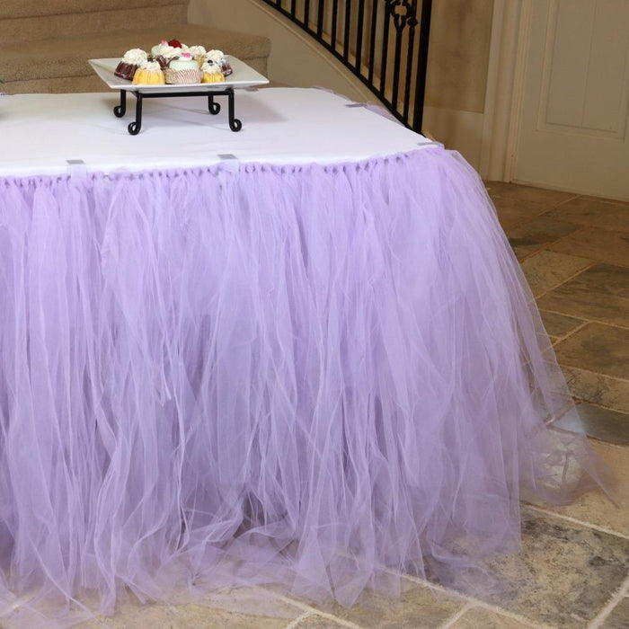 14 ft. Tulle Tutu Table Skirt Lilac