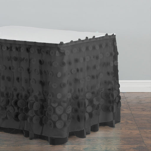 14 ft. Cascading Ripples Table Skirt Black