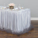 14 ft. Two Tone Tulle Chiffon Table Skirt White/Silver