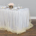 14 ft. Two Tone Tulle Chiffon Table Skirt White/Champagne