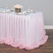 14 ft. Two Tone Tulle Chiffon Table Skirt White/Light Pink