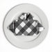 15 in. Polyester Napkins Black & White Checkered (1 Dozen)