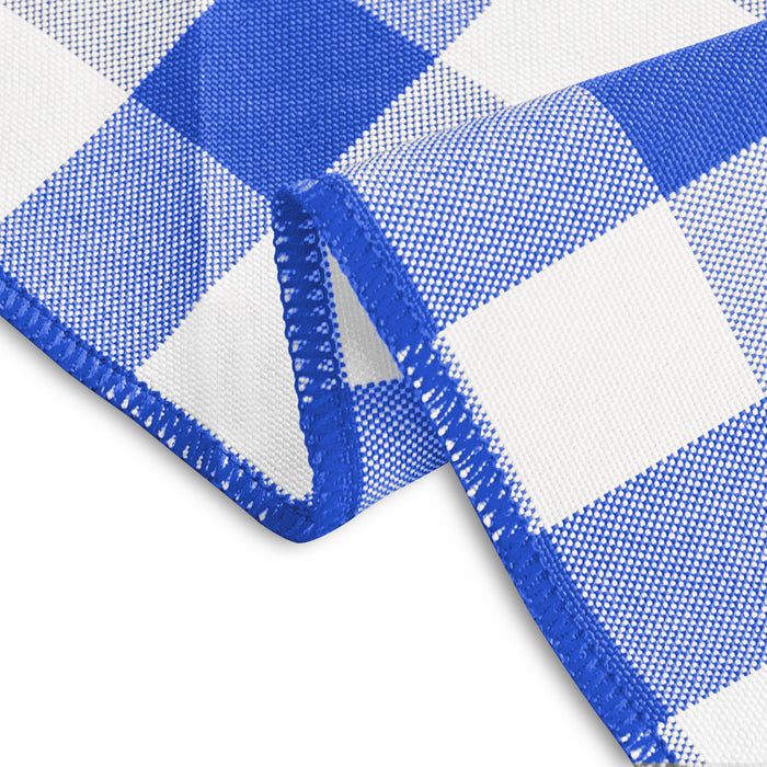 17 in. Polyester Napkins Checkered (1 Dozen) - 4 Colors