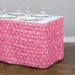 21 ft. Rosette Satin Table Skirt Pink