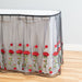 17 ft. Red Rose Embroidered Tulle Table Skirt Black