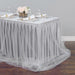 17 ft. Two Tone Tulle Chiffon Table Skirt Silver/White