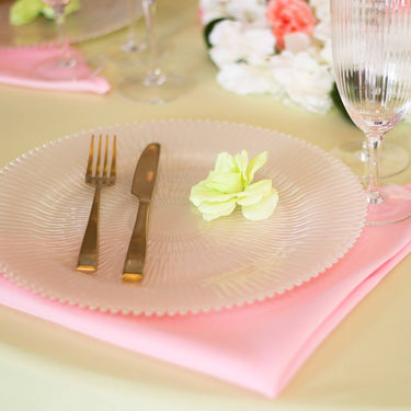 Bargain 20 in. Polyester Napkin Pink (12 pack)