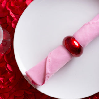Bargain 20 in. Polyester Napkin Pink (12 pack)