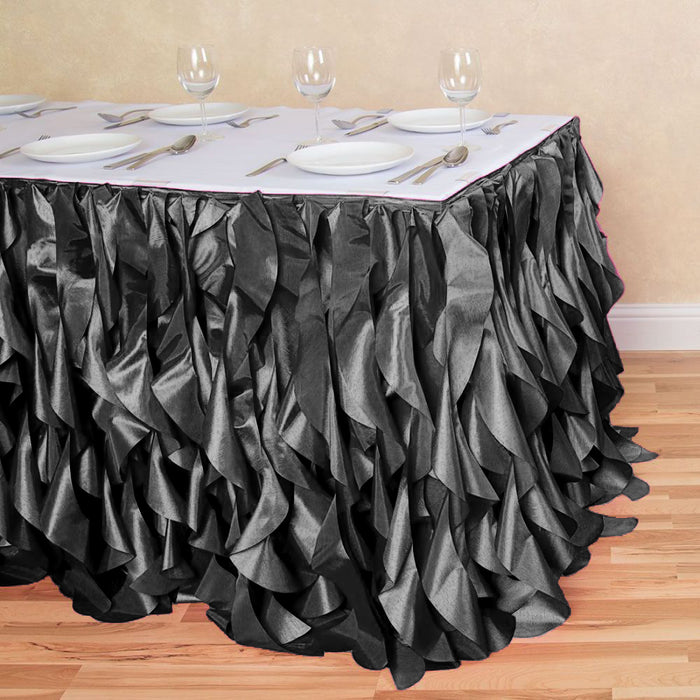 21 ft. Curly Willow Table Skirt (12 Colors)