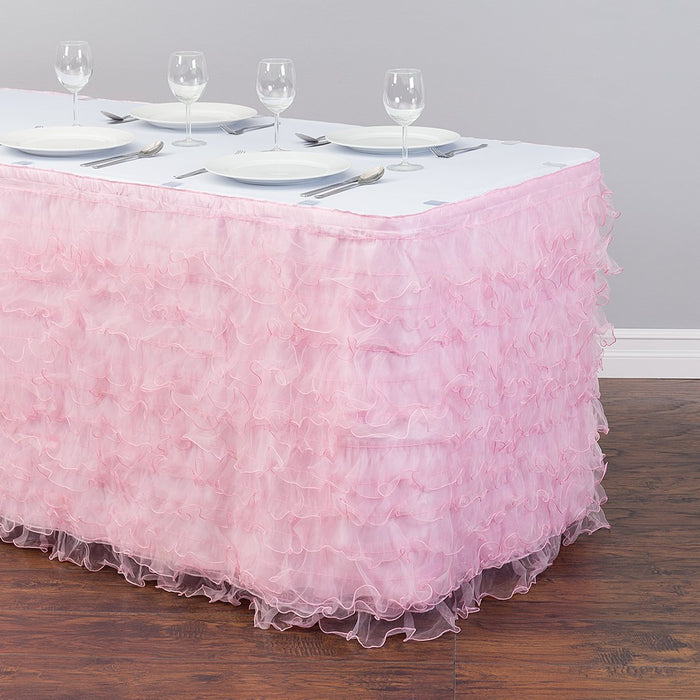 21 ft. Tutu Table Skirt Pink