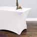 4 ft. Rectangular Stretch Tablecloth White