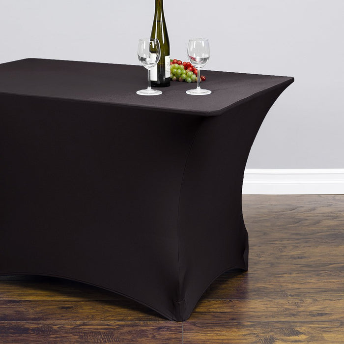 8 ft. Rectangular Stretch Tablecloth Black