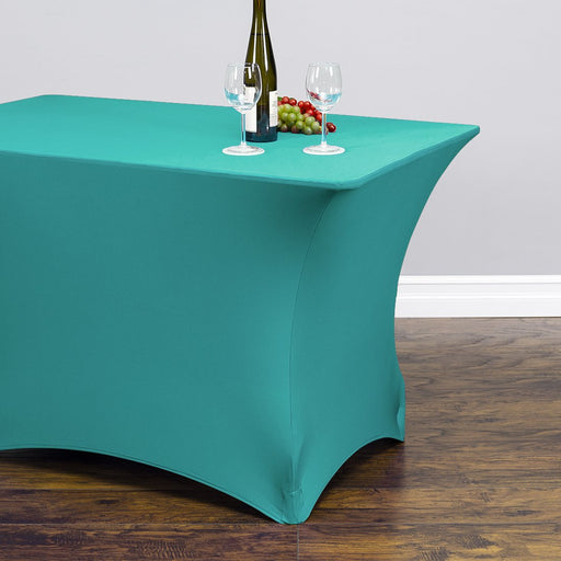 8 ft. Rectangular Stretch Tablecloth Turquoise