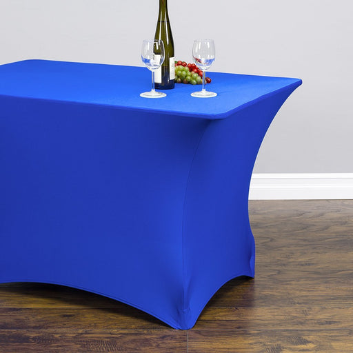 6 ft. Rectangular Stretch Tablecloth Royal Serenity Blue