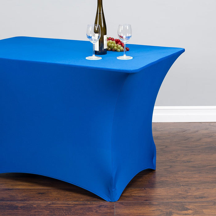 8 ft. Rectangular Stretch Tablecloth Royal Blue