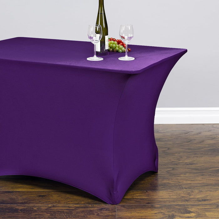 8 ft. Rectangular Stretch Tablecloth Purple