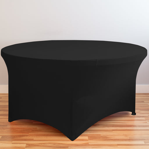 5 ft. Round Stretch Tablecloth Black