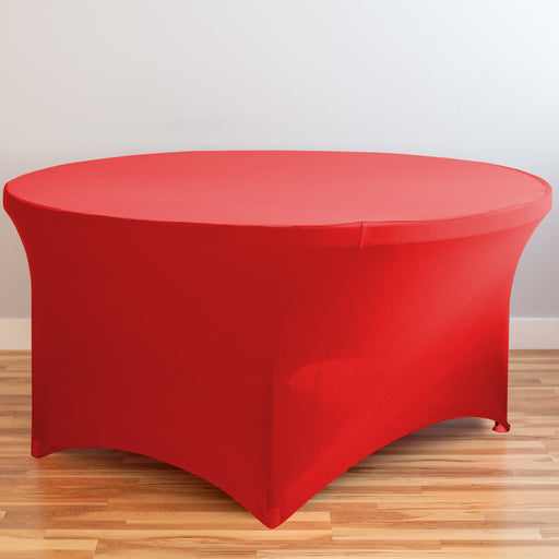 5 ft. Round Stretch Tablecloth Red