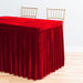 8 ft. Fitted Velvet Table Skirt Red