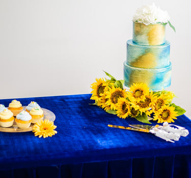 8 ft. Fitted Velvet Table Skirt (7 Colors)