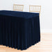 8 ft. Fitted Velvet Table Skirt Navy Blue