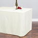 8 ft. Fitted Polyester Tablecloth Ivory