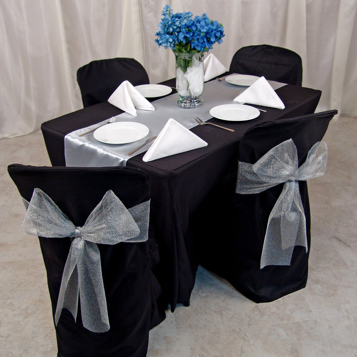 6 ft. Fitted Polyester Tablecloth (7 Colors)