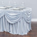 4 ft. Drape Chiffon All-In-1 Tablecloth/Pleated Skirt Silver