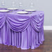 4 ft. Drape Chiffon All-In-1 Tablecloth/Pleated Skirt Lavender