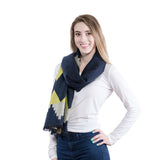 Cashmere Beige Southwestern Blanket Scarf Yellow