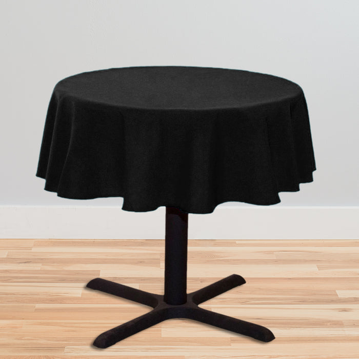 51 in. Round Cotton-Feel Tablecloth (10 Colors)