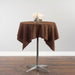 52 in. Square Cotton-Feel Tablecloth Chocolate