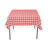 54 in. Square Polyester Tablecloth Red & White Checkered