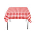 54 in. Square Polyester Tablecloth Red & White Checkered