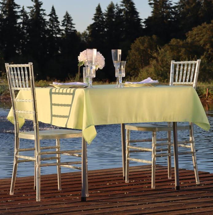 54 in. Square Polyester Tablecloth Tea Green