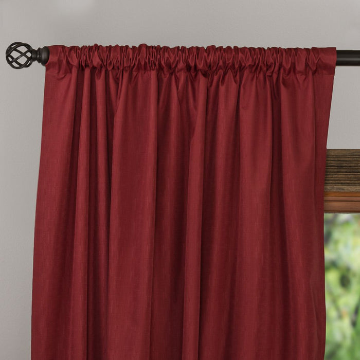 55 X 63 in. Rosewood Premium Blackout Curtain Pocket Rod Style