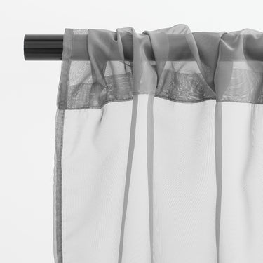 Bargain 58 x 120 in. Sheer Backdrop Draping Silver / Gray