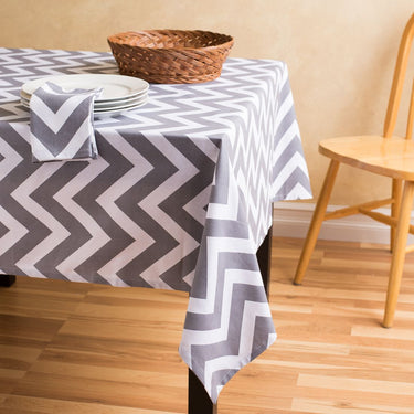 58 X 70 in. Rectangular Chevron Cotton Tablecloth (5 Colors)
