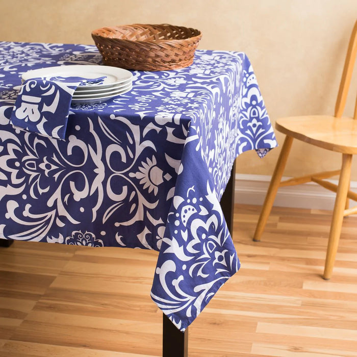 60 X 84 in. Rectangular Cotton Vintage Royalty Tablecloth (8 Colors)