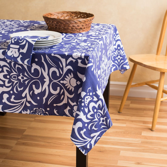 58 X 70 in. Rectangular Cotton Vintage Royalty Tablecloth (4 Colors)