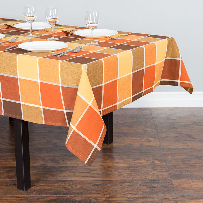 60 X 102 in. Rectangular Autumn Theme Cotton Tablecloth (3 Colors)