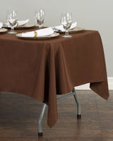 60 x 102 in. Rectangular Polyester Tablecloth Chocolate