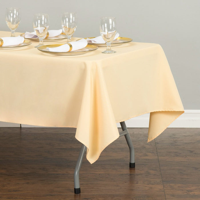 60 x 102 in. Rectangular Polyester Tablecloth Peach