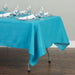 60 x 102 in. Rectangular Polyester Tablecloth Turquoise