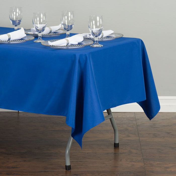 52 X 112 in. Rectangular Cotton-Feel Tablecloth Royal Blue