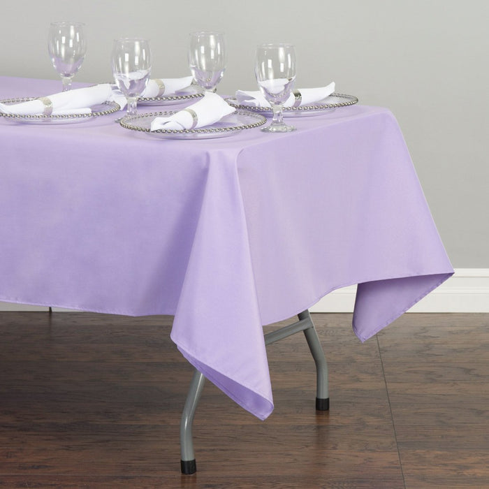 60 x 102 in. Rectangular Polyester Tablecloth Lavender